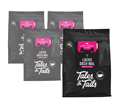Tales & Tails Hundesnack Lachs doch mal, 4 x 70 g