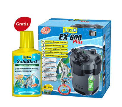 Tetra Außenfilter EX 600 Plus + GRATIS SafeStart 50 ml