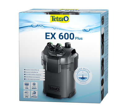 Tetra Aquarium Außenfilter EX 600 Plus leistungsstarker Filter für Aquarien bis 120 L schafft kristallklares fischgerechtes Wasser 
