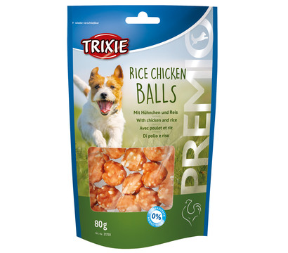Trixie Premio Rice Chicken Balls, Hundesnack, 80g
