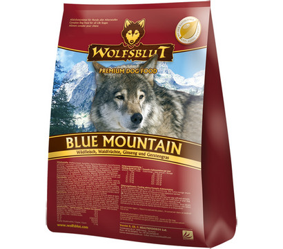 WOLFSBLUT Trockenfutter für Hunde Blue Mountain, Wild & Kartoffeln