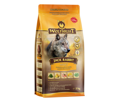 WOLFSBLUT Trockenfutter für Hunde Jack Rabbit Adult, Kaninchen & Gemüse