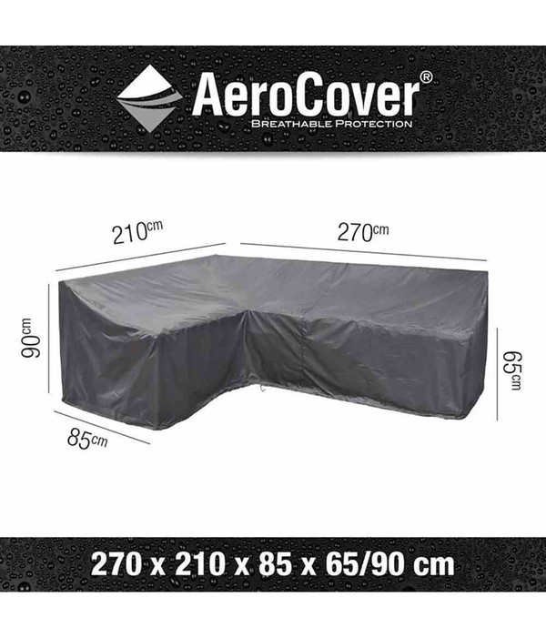 AeroCover Loungesethülle L-Form, 270 links x210x85xH 65/90 cm