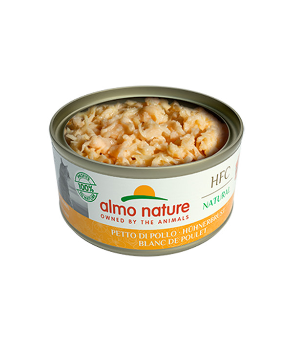 almo nature Nassfutter für Katzen HFC Natural, Hühnerbrust, 24 x 70 g