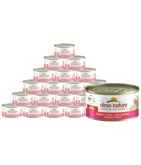 almo nature Nassfutter HFC Jelly Lachs & Huhn, 24 x 70 g