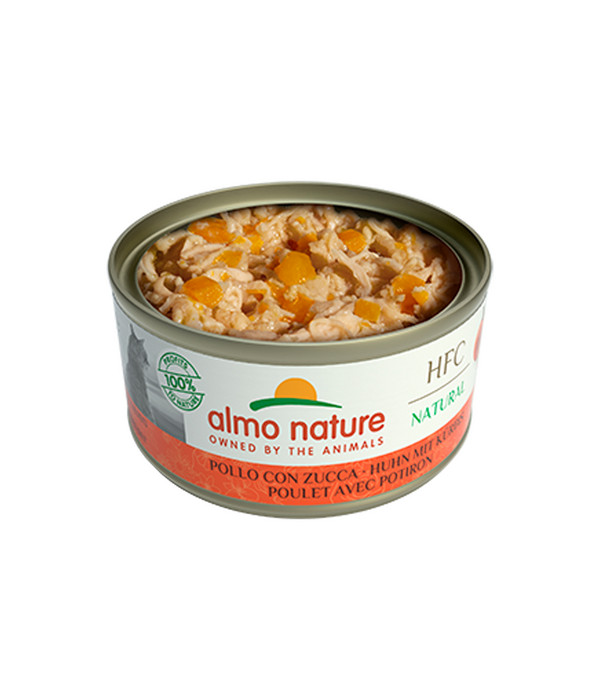 almo nature Nassfutter HFC Natural Huhn mit Kürbis, 24 x 70 g