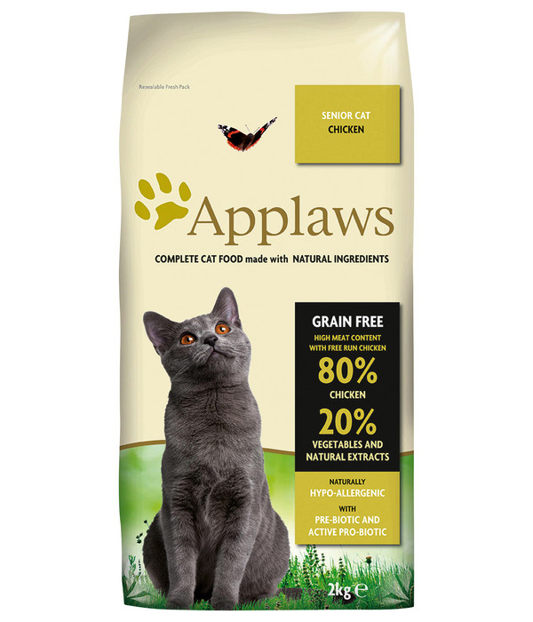Applaws Cat Trockenfutter für Katzen Senior, Huhn