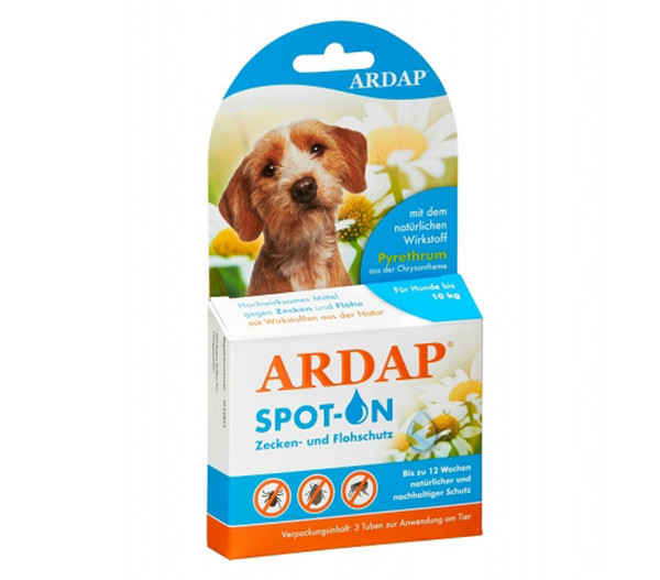ARDAP® Zecken- und Flohschutz Spot-On für kleine Hunde, 3 x 1ml