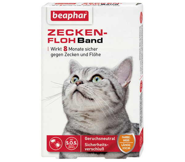 beaphar Zecken-Flohband für Katzen, 35cm