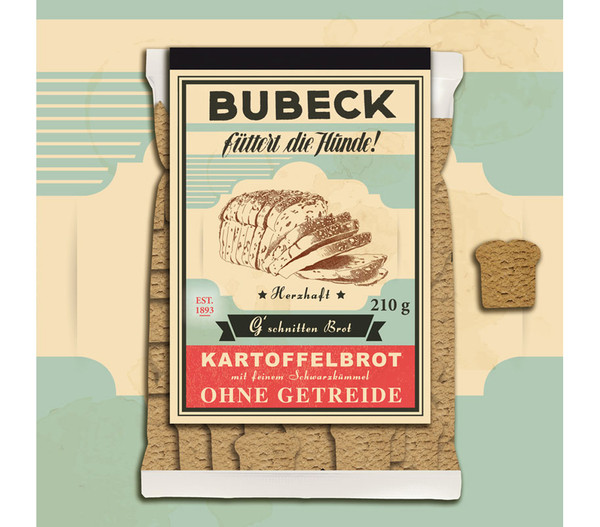 Bubeck G'schnitten Brot, Hundesnack, 210g