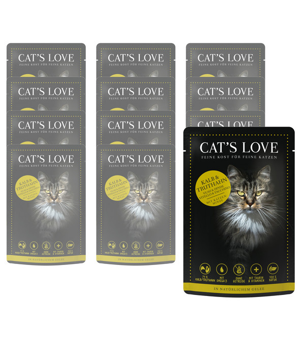 CAT'S LOVE Nassfutter für Katzen Adult Mix, 12 x 85 g