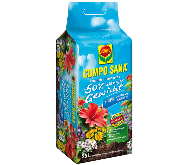 COMPO Sana® Qualitäts-Blumenerde 50% weniger Gewicht