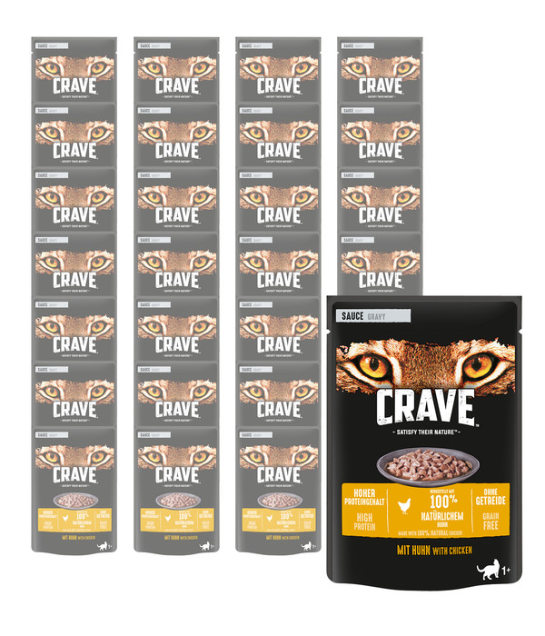 CRAVE™ Nassfutter für Katzen in Sauce Adult, 28 x 85 g