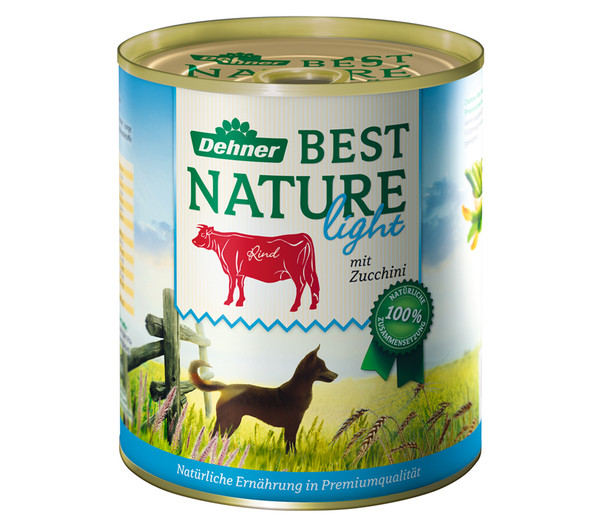 Dehner Best Nature Nassfutter für Hunde Light, 6 x 400 g/800 g