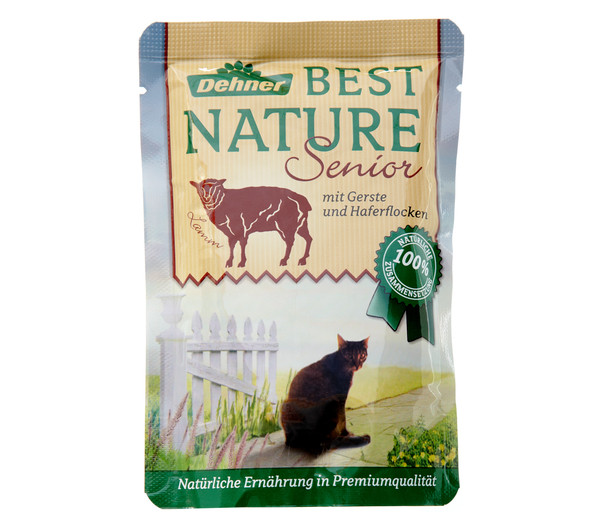 Dehner Best Nature Nassfutter für Katzen Senior, 16 x 85 g