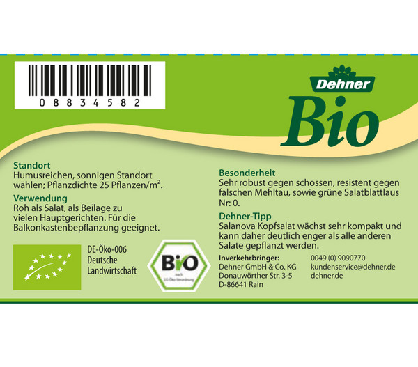 Dehner Bio Salanova® Kopfsalat, 6er Schale