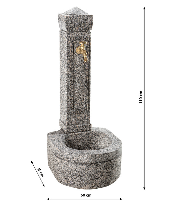 Dehner Granit-Gartenbrunnen Berlin, ca. B60/H110/T45 cm