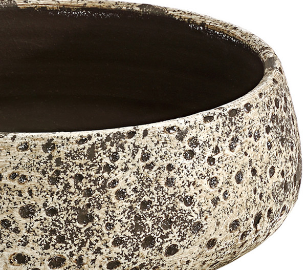 Dehner Keramik-Schale Stef, rund, braun, ca. Ø24 cm