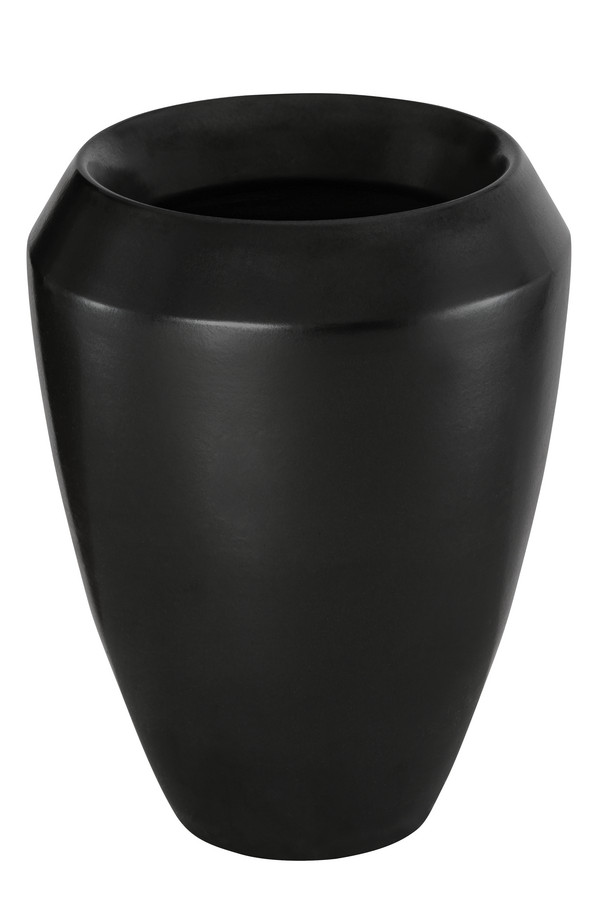 Dehner Keramik-Vase Liliana, bauchig, dunkelgrau