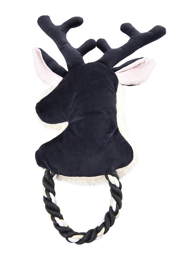 Dehner Lieblinge Weihnachts-Hundespielzeug-Set Recycled Deer, Heart & Bone
