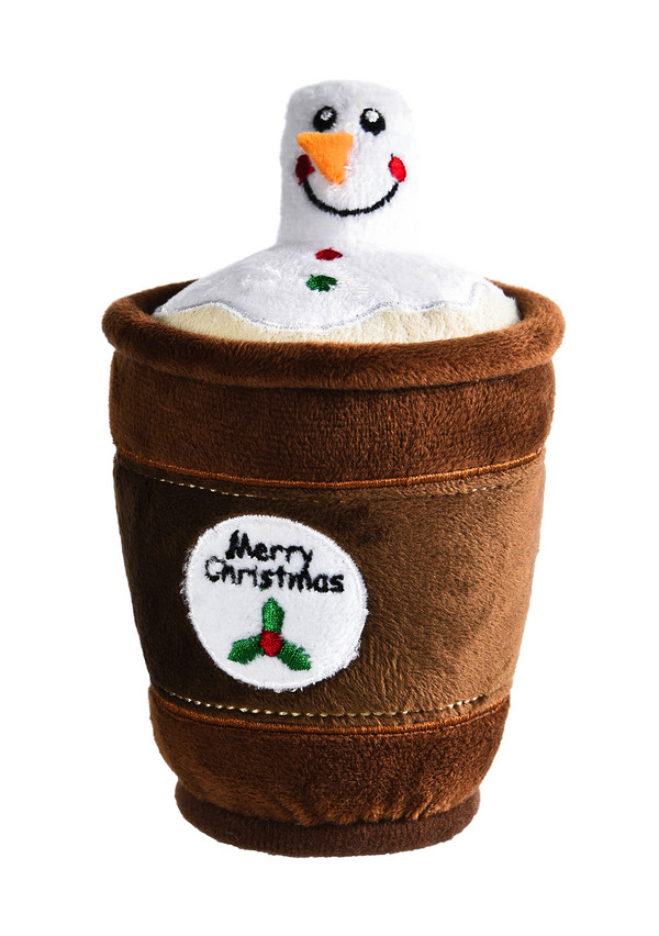 Dehner Lieblinge Weihnachts-Hundespielzeug-Set Snowie, Fuzzel & Snowman-Cup