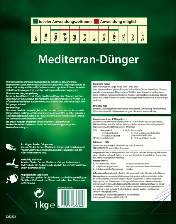 Dehner Mediterran-Dünger, 1 kg