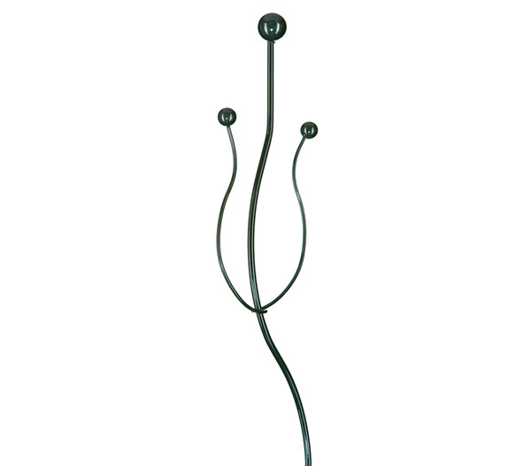 Dehner Metall-Orchideenstütze, Wellenform, grün, 55 cm