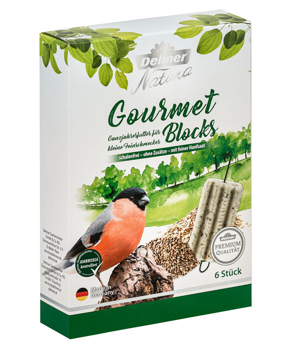 Dehner Natura Premium Wildvogelfutter Gourmet Blocks 5er Mix