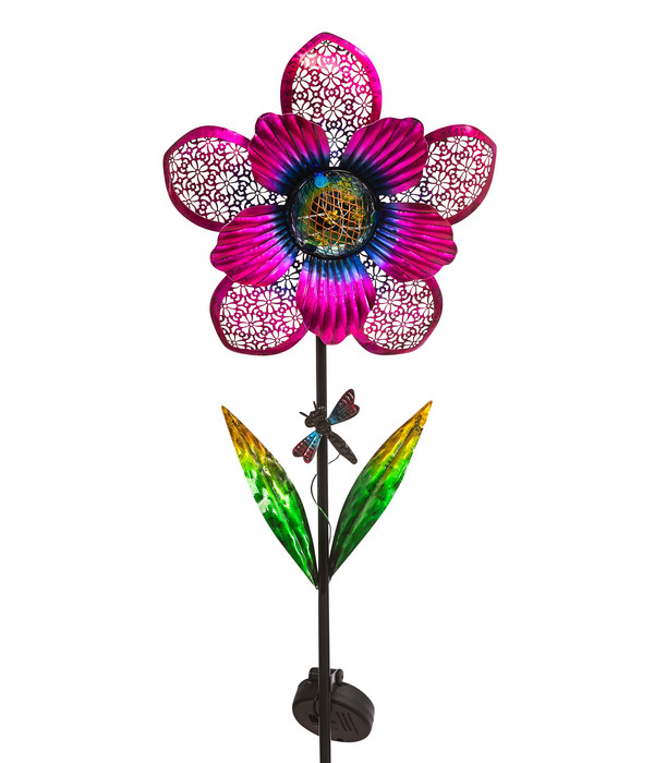 Dehner Solarstab Flower, ca. Ø29/H110 cm