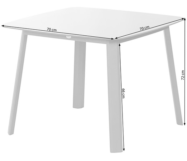 Dehner Tisch Vigo, ca. B70/H72/T70 cm