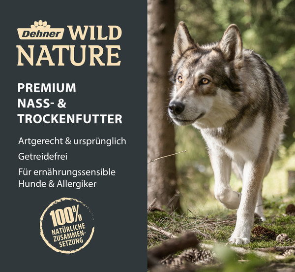 Dehner Wild Nature Nassfutter für Hunde Auwald Adult, 400 g/800 g