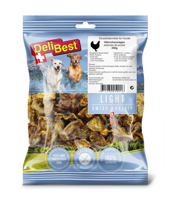 DeliBest Light Hundesnack Hähnchenmägen, 250 g