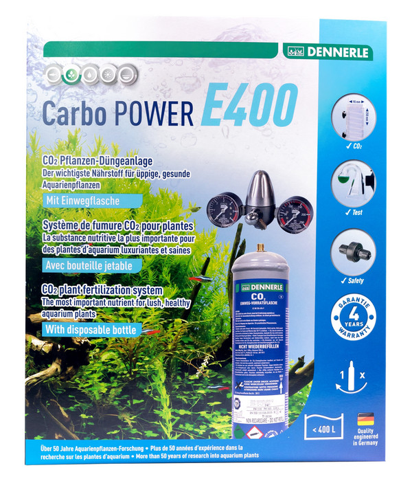 DENNERLE CO2 Pflanzendünge-Set Einweg CarboPOWER E400