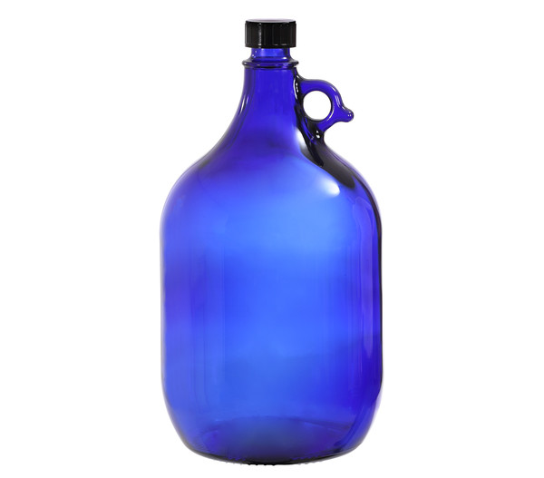 Gallone Gärballon Henkelflasche 5L 6 Stück Glasballon Flasche 5 Liter blau 
