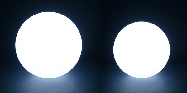 Kunststoff-Ball Sirio mit LED-Funktion, perlweiß