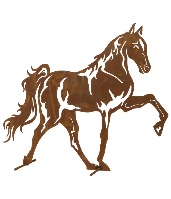 Metall-Mustang, 70 x 60 cm, rost