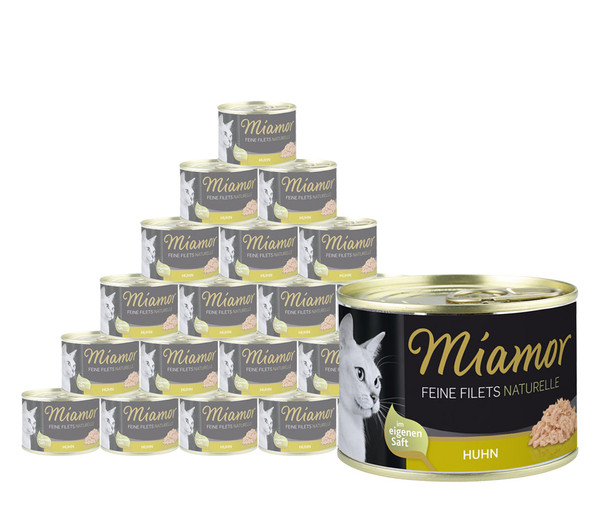 Miamor Nassfutter für Katzen Feine Filets naturelle, 24 x 80 g