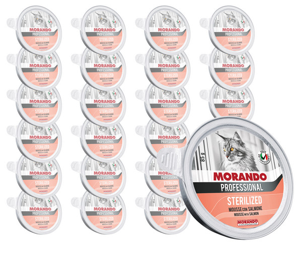 MORANDO Professional Nassfutter für Katzen Sterilized Adult, 24 x 85 g