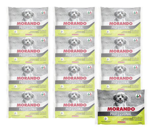 MORANDO Professional Nassfutter Hund Multipack Kalb & Schinken, Adult, 12 x 400 g