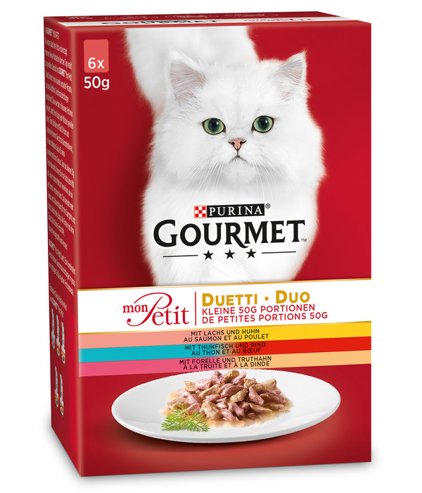 PURINA GOURMET™ Nassfutter Mon Petit Duetti Fisch Multipack, 6 x 50 g