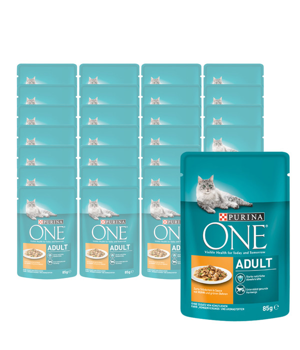 PURINA ONE® Nassfutter für Katzen Adult, 26 x 85 g