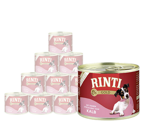 Rinti Gold Nassfutter für Hunde, 12 x 185 g