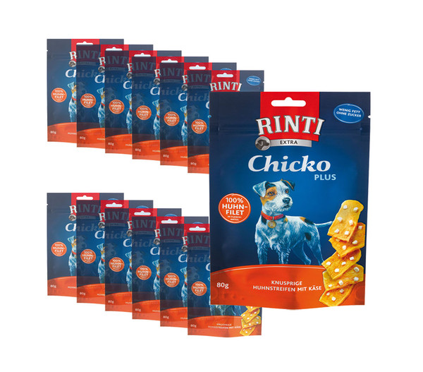 Rinti Hundesnack Chicko Plus Huhn, 12 x 80 g