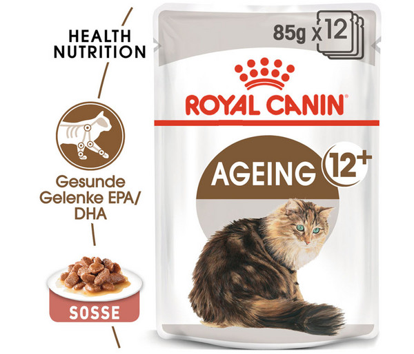 ROYAL CANIN® Nassfutter für Katzen Ageing 12+, 12 x 85 g