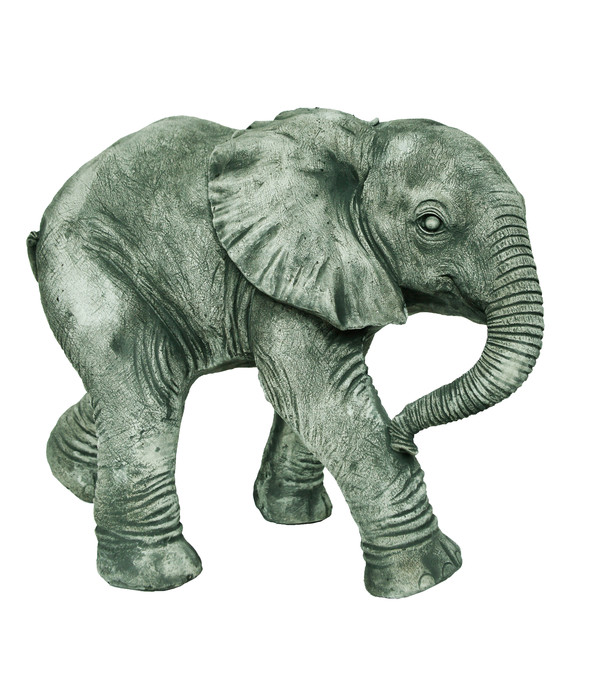 Stein-Elefant laufend, ca B42/H34/T25 cm