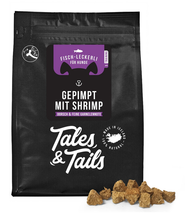 Tales & Tails Hundesnack Gepimpt mit Shrimp, 4 x 70 g