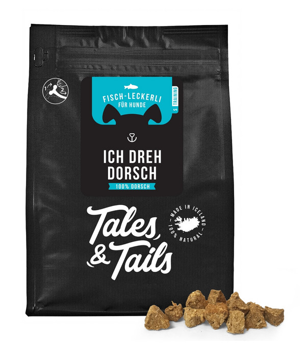 Tales & Tails Hundesnack 'Ich dreh Dorsch', 4 x 70 g