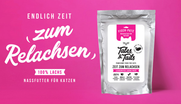 Tales & Tails Paté-Nassfutter 'Zeit zum Relachsen', 12 x 100 g