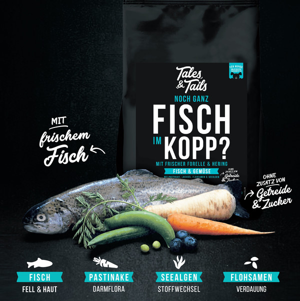 Tales & Tails Soft-Trockenfutter 'Noch ganz Fisch im Kopp'