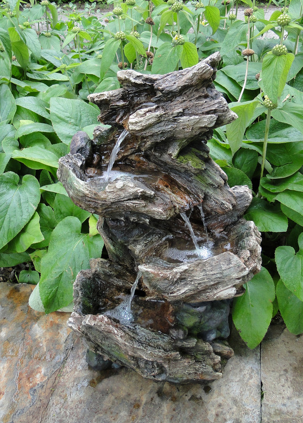 Ubbink Polyresin-Gartenbrunnen Mini-Wasserfall Vernier, ca. B46/H78/T36 cm